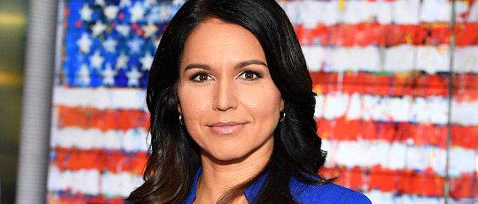 EXCLUSIVE COVERAGE) Democratic Presidential Candidate Tulsi Gabbard visits FOX & Friends at Fox News Channel Studios on September 24, 2019 in New York City