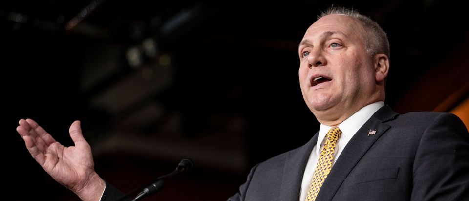 Republican Whip Rep. Steve Scalise speaks during a press conference at the U.S. Capitol on Dec. 17, 2019 in Washington, D.C. (Photo by Samuel Corum/Getty Images)
