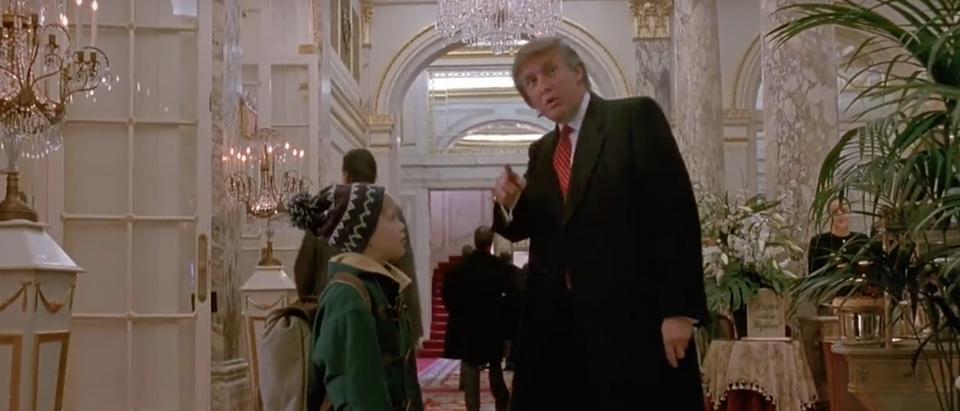 President Donald Trump is scene in his cameo from the 1992 "Home Alone 2" movie. (Screenshot Youtube User: CH2/https://www.youtube.com/watch?v=yosAVMB47-Y)