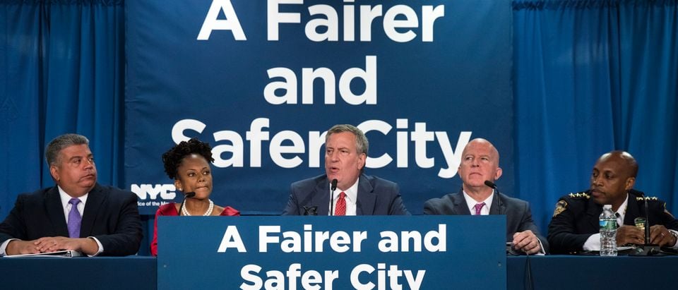 Mayor De Blasio And NYPD Chief O'Neil Announce Loosening Up Of Marijuana Enforcement Policy