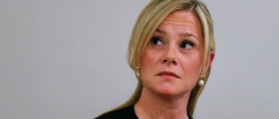 Bridget Anne Kelly, Gov. Christie Christie's former deputy chief of staff, is at a press conference in Livingston, New Jersey, on May 1, 2015. (Kena Betancur/Getty Images)