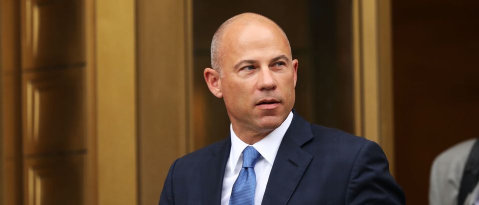 Celebrity attorney Michael Avenatti walks out of a New York court house after a hearing in a case where he is accused of stealing $300,000 from a former client, adult-film actress Stormy Daniels on July 23, 2019 in New York City. (Spencer Platt/Getty Images)