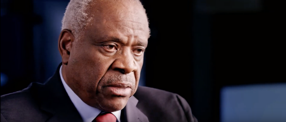 Justice Clarence Thomas speaks in a new documentary that premiered Friday. (YouTube screenshot/Manifold Productions)