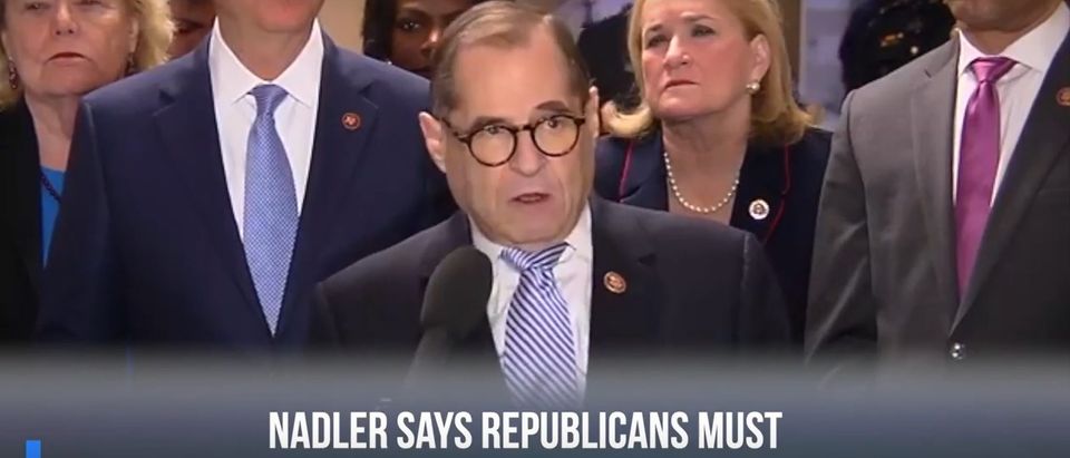 Democratic Rep. Jerry Nadler of New York criticized Senate Republicans Tuesday over an impeachment trial. Photo: the DCNF