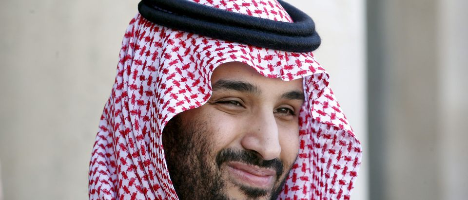 Saudi Arabia's Deputy Crown Prince Mohammed bin Salman reacts upon his arrival at the Elysee Palace in Paris, France in this June 24, 2015 file photo. REUTERS/Charles Platiau/File Photo