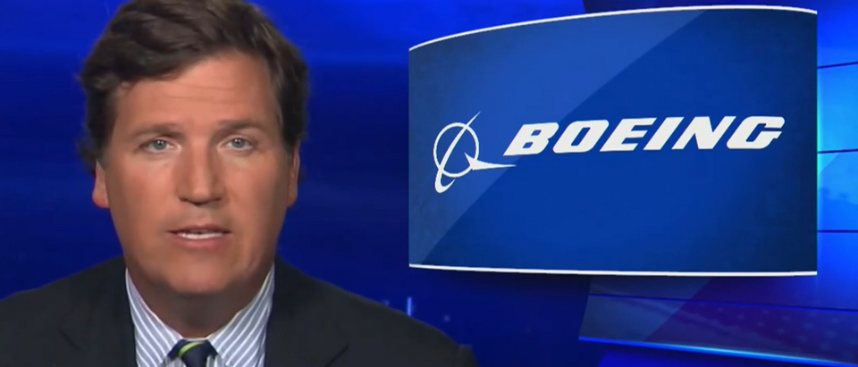 Tucker Carlson discusses Boeing CEO pay and socialism (Fox News screengrab)