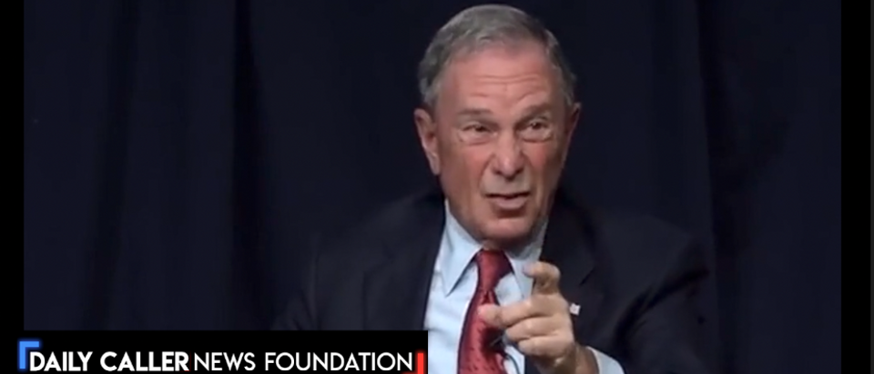 Bloomberg talks about democratic socialism. (YouTube screenshot/DCNF)