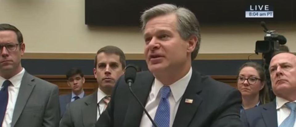FBI Director Christopher Wray testifies at House Judiciary Committee hearing, Feb. 5, 2020. (YouTube screen capture/C-SPAN)
