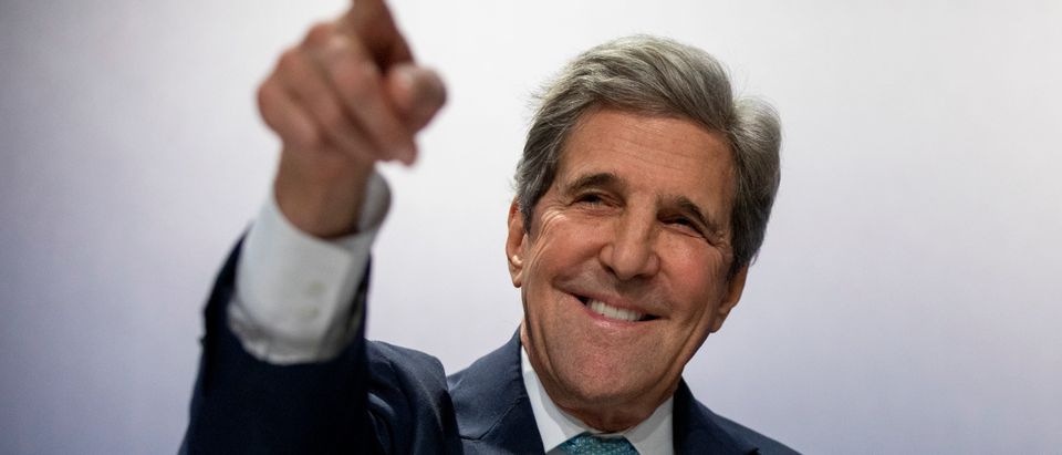 MADRID, SPAIN - DECEMBER 10: Former US Secretary of State John Kerry attends to a conference at the COP25 Climate Conference on December 10, 2019 in Madrid, Spain. The COP25 conference brings together world leaders, climate activists, NGOs, indigenous people and others for two weeks in an effort to focus global policy makers on concrete steps for heading off a further rise in global temperatures. (Photo by Pablo Blazquez Dominguez/Getty Images)