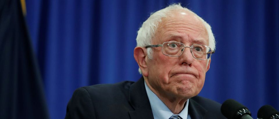U.S. Democratic presidential candidate Bernie Sanders speaks during a town hall in Flint, Michigan