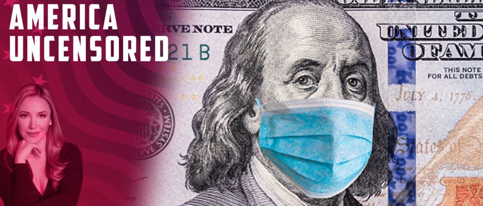 US quarantine, 100 dollar banknote with medical mask. The concept of epidemic and protection against coronavrius. - stock photo Getty Images