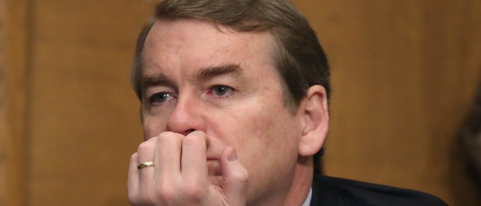 Sen. Michael Bennet (D-C) listens to testimony during a Senate Finance Committee committee hearing on Capitol Hill, October 24, 2019 in Washington, DC. (Mark Wilson/Getty Images)