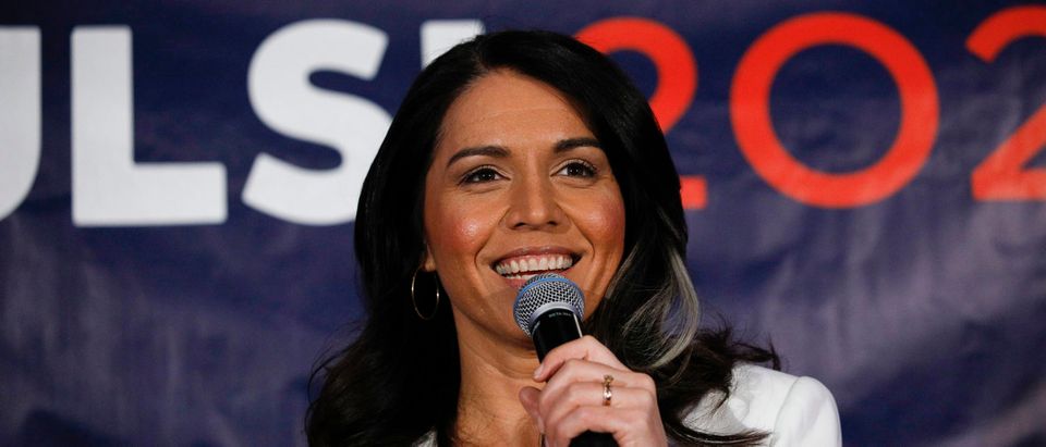 Democratic presidential candidate U.S. Representative Tulsi Gabbard (D-HI) holds a Town Hall meeting on Super Tuesday Primary night on March 3, 2020 in Detroit, Michigan. (Bill Pugliano/Getty Images)