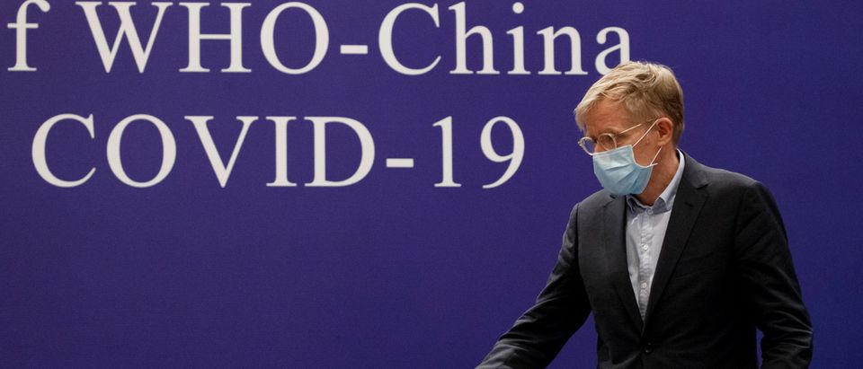 Bruce Aylward of the World Health Organisation (WHO) attends a news conference of the WHO-China Joint Mission on Covid-19 about its investigation of the coronavirus outbreak in Beijing