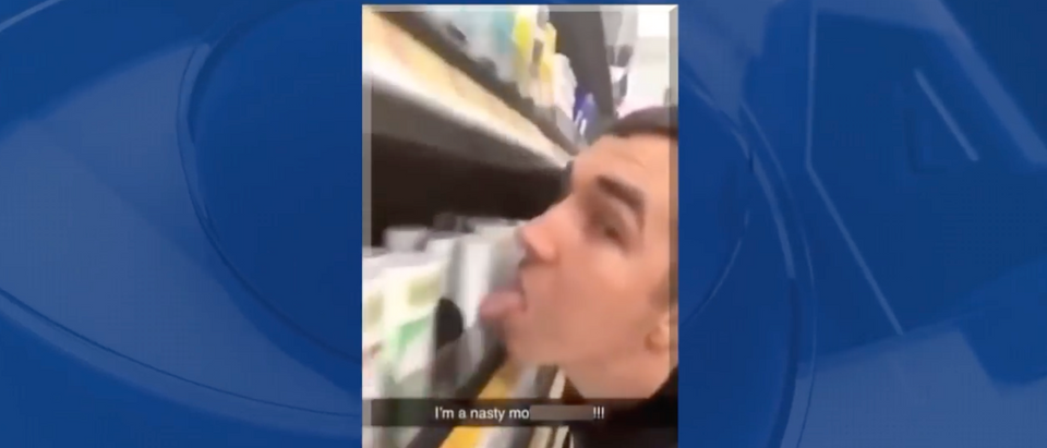A man has been charged with making a terrorist threat after licking Walmart deodorant sticks amid coronavirus. (Screenshot YouTube KMOV St. Louis)
