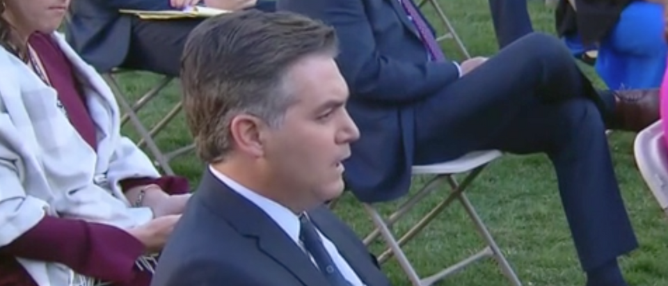 CNN White House Correspondent Jim Acosta attends coronavirus briefing. Screenshot/C-Span