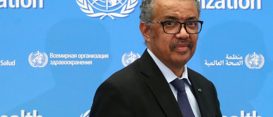 FILE PHOTO: Director-General of the WHO Tedros Adhanom Ghebreyesus, attends a news conference on the coronavirus (COVID-2019) in Geneva, Switzerland February 24, 2020. REUTERS/Denis Balibouse
