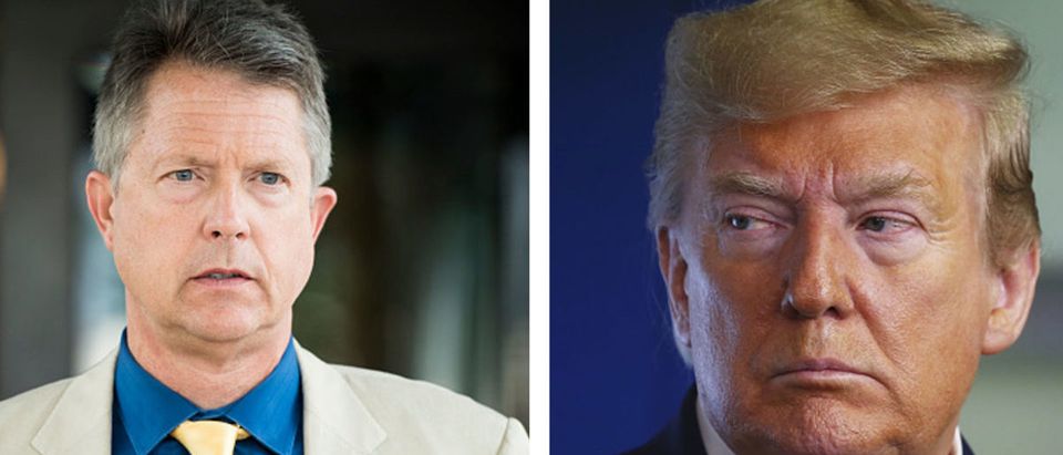 Left: Rep. Roger Marshall M.D., of Kansas, Right: President Donald J. Trump