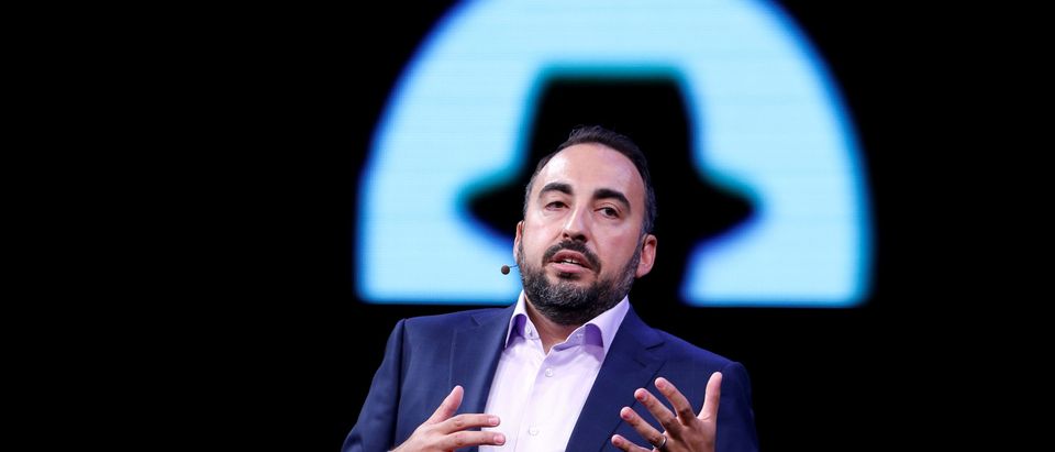 Facebook CSO Alex Stamos gives a keynote address during the Black Hat information security conference in Las Vegas