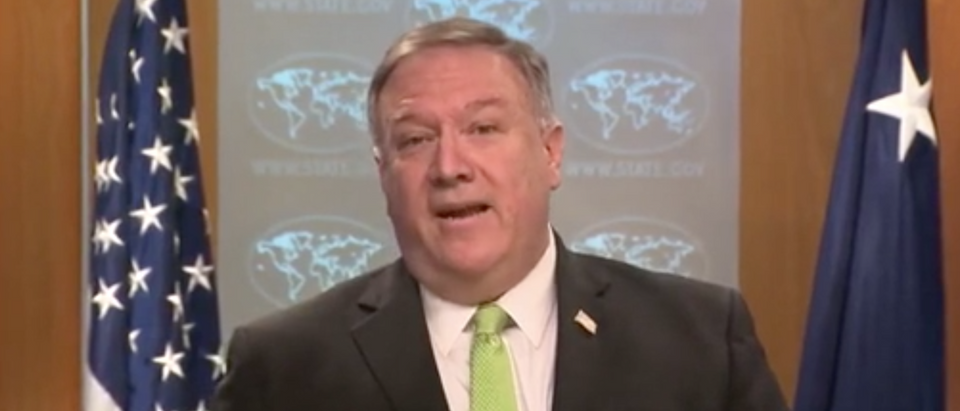 Secretary of State Mike Pompeo gives press conference. Screenshot/Fox News
