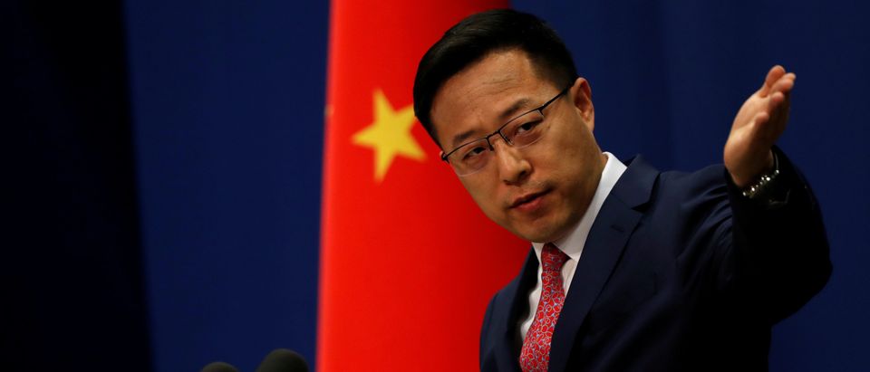 Chinese Foreign Ministry spokesman Zhao Lijian attends a news conference in Beijing