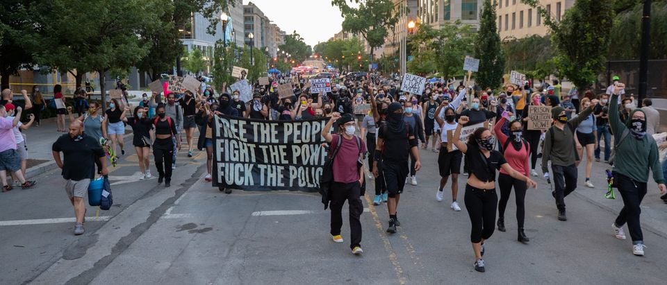 Protesters march to Black Lives Matter Plaza on June 25, 2020 (Photo: Kaylee C. Greenlee - the Daily Caller News Foundation)