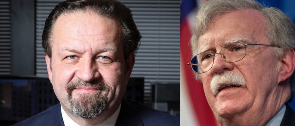Left: Sebastian Gorka, former White House adviser, Right: John Bolton, former national security adviser 