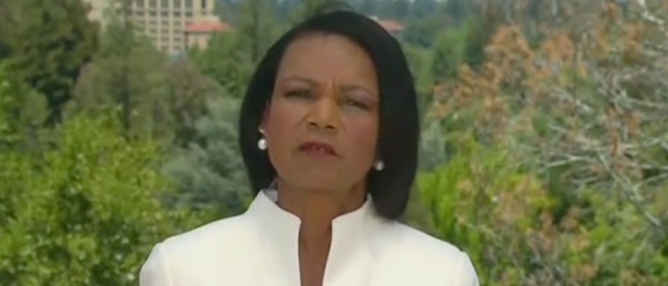 Condoleezza Rice appears on "Face the Nation." Screenshot/CBS