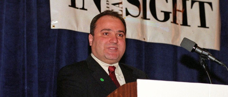 George Nader speaking at a Middle East Insight event. (Ron Sachs/CNP/Getty Images)
