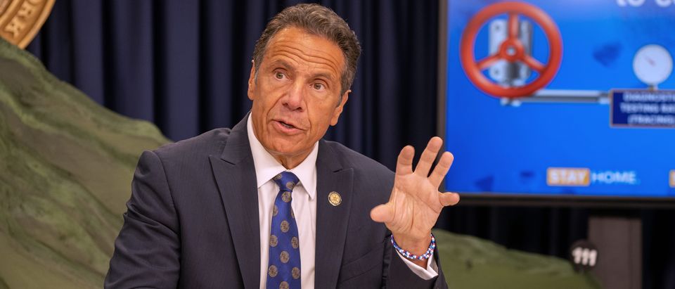 New York Governor Cuomo Holds Briefing In Manhattan