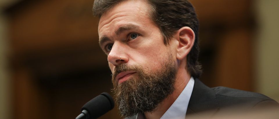 WASHINGTON, DC - SEPTEMBER 5: Twitter chief executive officer Jack Dorsey testifies during a House Committee on Energy and Commerce hearing about Twitter's transparency and accountability, on Capitol Hill, September 5, 2018 in Washington, DC. Earlier in the day, Dorsey faced questions from the Senate Intelligence Committee about how foreign operatives use their platforms in attempts to influence and manipulate public opinion. (Photo by Drew Angerer/Getty Images)