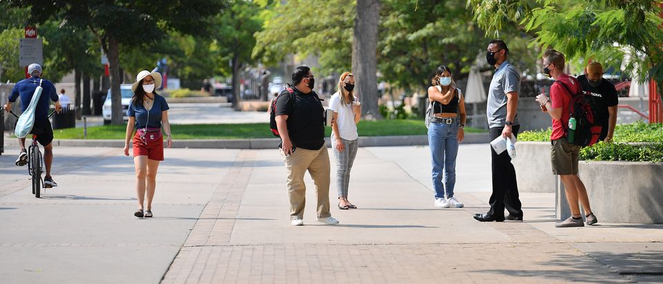 Students At The University Of New Mexico Attend Classes On First Day Of New School Year