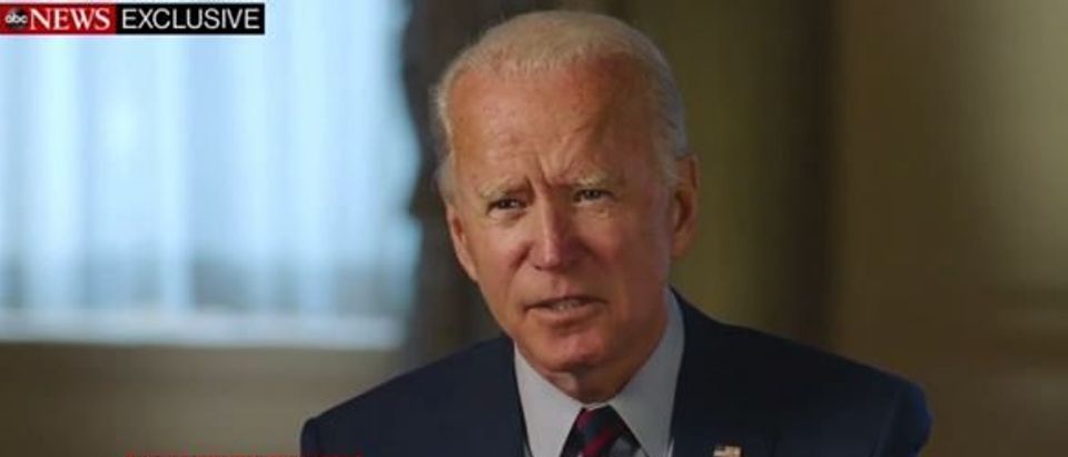 Joe Biden says he would shut country down (ABC screengrab)