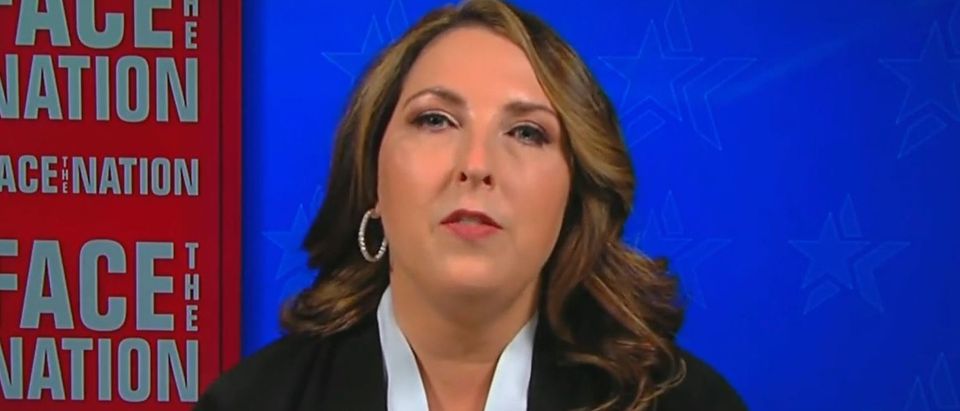 Ronna McDaniel defends having attendees at convention (CBS screengrab)