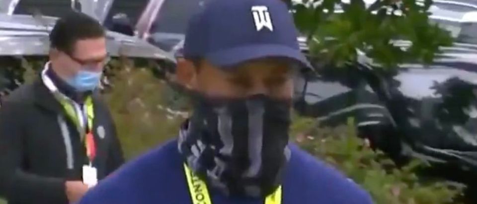 What happens when Tiger Woods shows up wearing *your* mask?