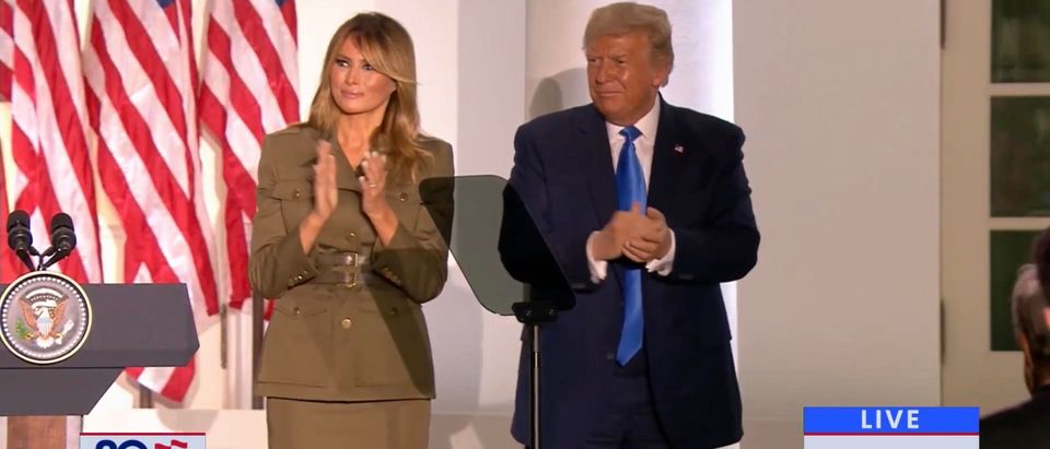 President Donald and Melania Trump. (Screenshot/YouTube)