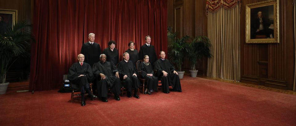 U.S. Supreme Court Justices Pose For Official Group Portrait