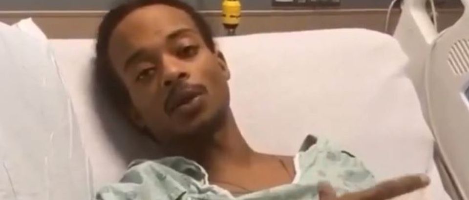 Jacob Blake releases video from hospital bed (screengrab)