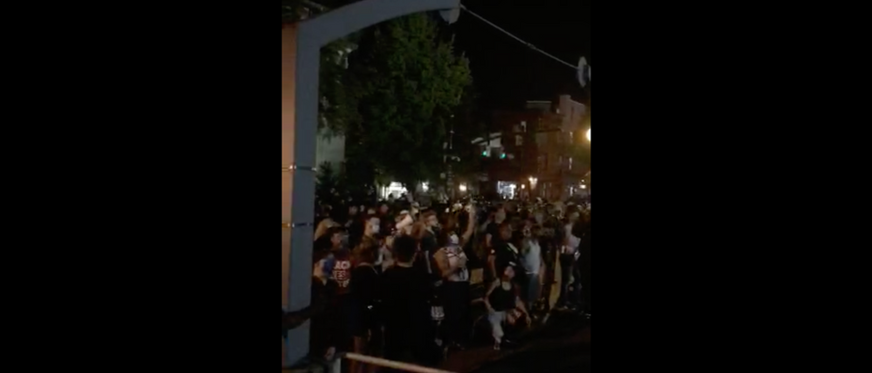 Protesters gather in Lancaster, Pennsylvania over police involved shooting Sunday (Screenshot/Carter Walker)