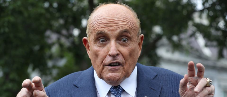 Rudy Giuliani Speaks To Media Members At The White House
