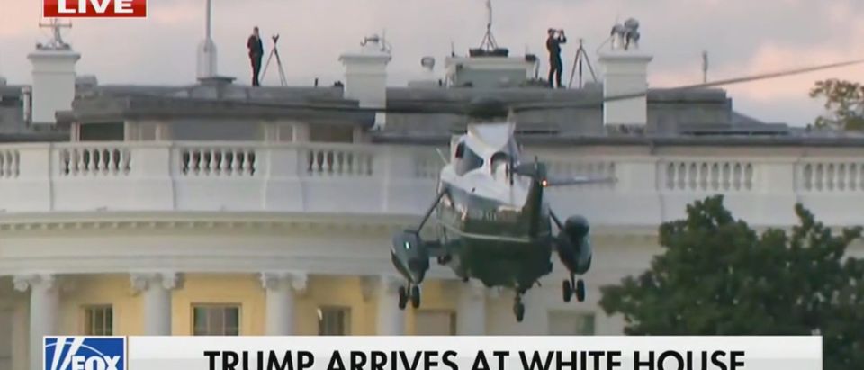 Marine One lands at the White House (Fox News)