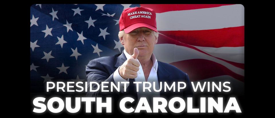 President Trump's campaign calls the race in South Carolina. (Screenshot/TrumpWarRoom/Twitter)