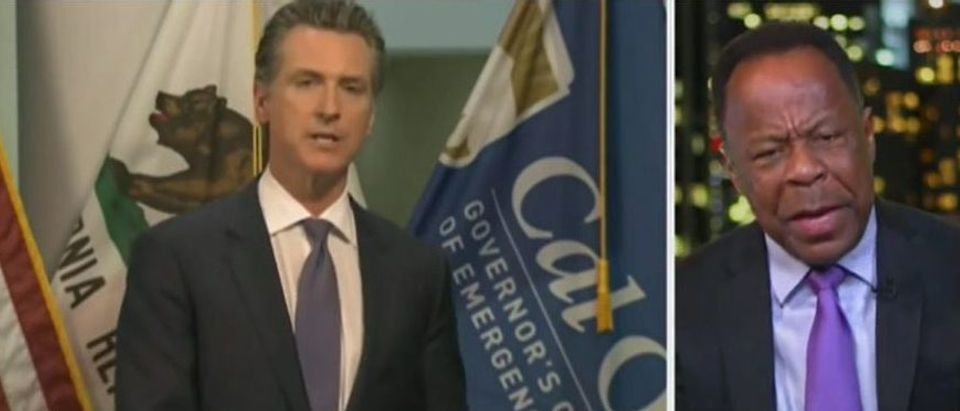 Leo Terrell rips California COVID 'hypocrisy' (Fox News screengrab)