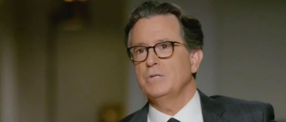 Stephen Colbert hosts "The Late Show" with guest Barack Obama. Screenshot/CBS