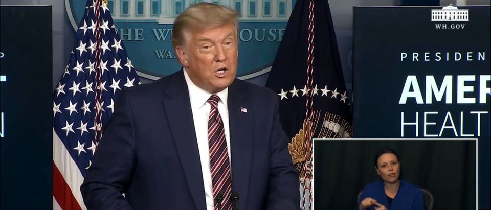President Trump. (Screenshot/YouTube/WhiteHouse)