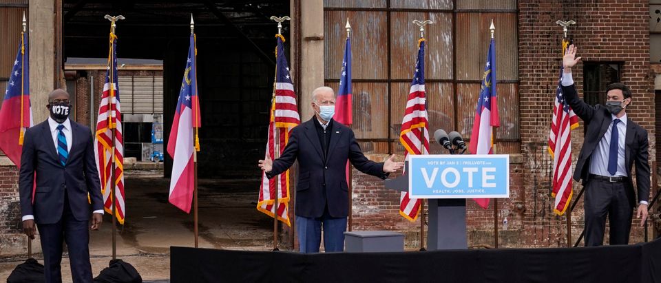 President-Elect Joe Biden Campaigns For Georgia Senate Candidates Ossoff And Warnock