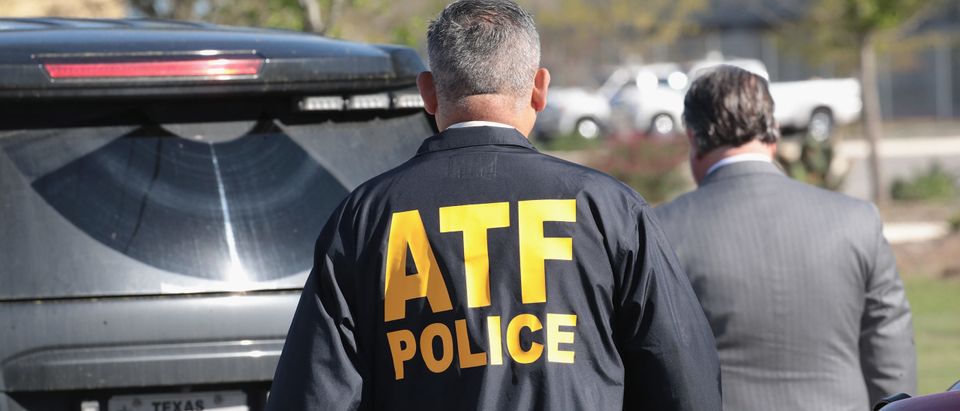SCHERTZ, TX - MARCH 20: ATF agents continue their investigation at a FedEx facility following an explosion on March 20, 2018 in Schertz, Texas. A package exploded while being transported on a conveyor shortly after midnight this morning causing minor injuries to one person. The explosion is believed to be related to several recent package bombs that have been detonated in Austin, Texas, about an hour's drive from Schertz. (Scott Olson/Getty Images)