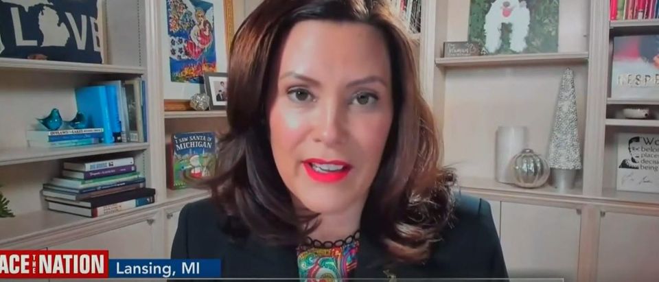 Gretchen Whitmer criticizes other governors (CBS screengrab)