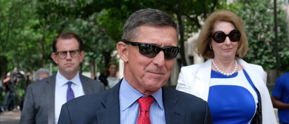 WASHINGTON, DC - JUNE 24: President Donald Trump’s former National Security Adviser Michael Flynn leaves the E. Barrett Prettyman U.S. Courthouse on June 24, 2019 in Washington, DC. criminal sentencing for Flynn will be on hold for at least another two months. (Photo by Alex Wroblewski/Getty Images)