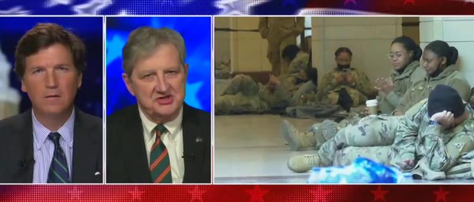John Kennedy questions continued presence of National Guard (Fox News screengrab)